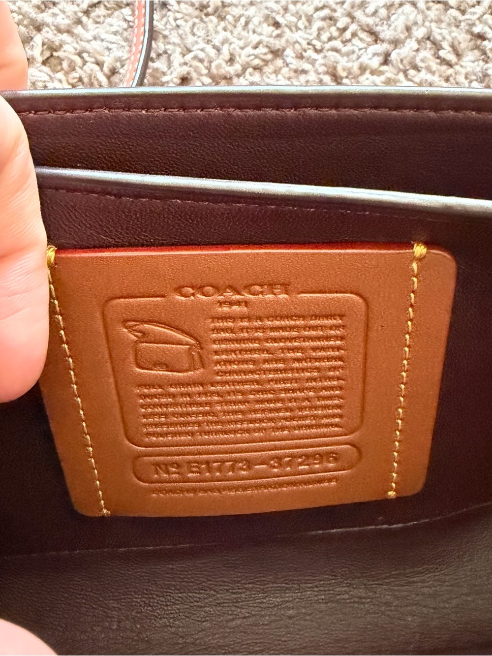 Coach Dinky 37296 Coral Glovetanned Leather Crossbody - Picture 7 of 10